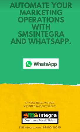 Whatsapp Business API Service Send Text,Image & PDF to you customers with a single click!!!