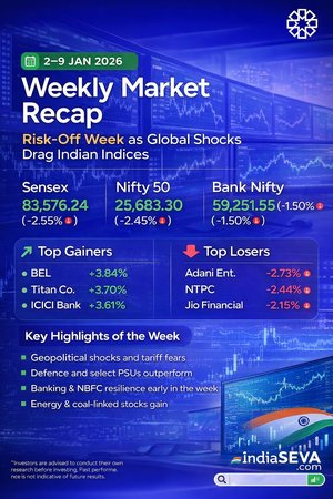 Weekly Market Recap: Risk-Off Week as Global Shocks Drag Indian Indices (Jan 2–9, 2026)