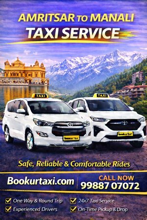 Amritsar to Manali Taxi | Booking Start ₹5525 - BookUrTaxi