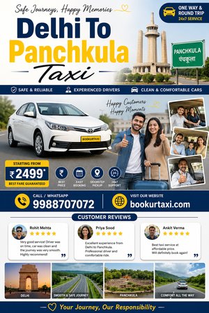 Delhi To Panchkula Taxi
