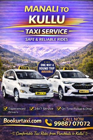 Manali to Kullu Taxi | Booking Start ₹2125 - BookUrTaxi