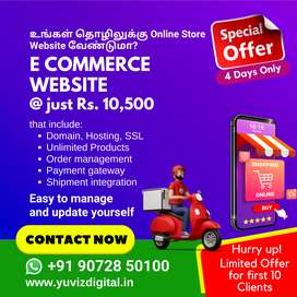 Affordable E commerce Website \ Shopping Website \ Online Store Website in Chennai and All over Tamil Nadu