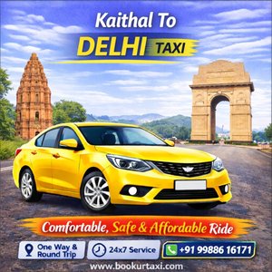 Kaithal to Delhi Taxi | Booking Start ₹2720 - BookUrTaxi