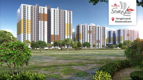 Navins Starwood Towers 3.0  By Navin Housing & Properties (P) Ltd  Location : Vengaivasal Chennai.  Near Zigma Matriculation School