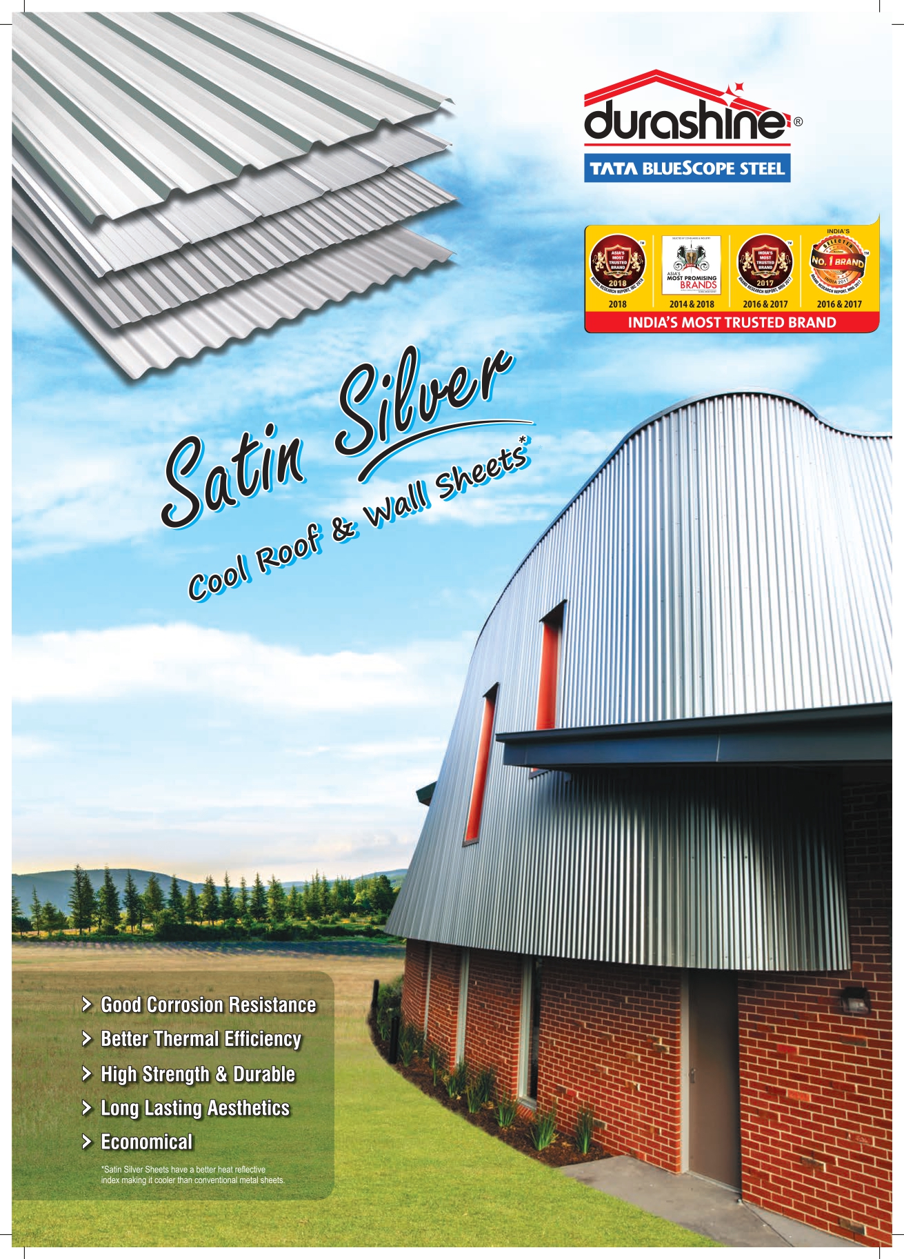 DURASHINE® - Satin Silver - Cool Roof and Wall Sheets
