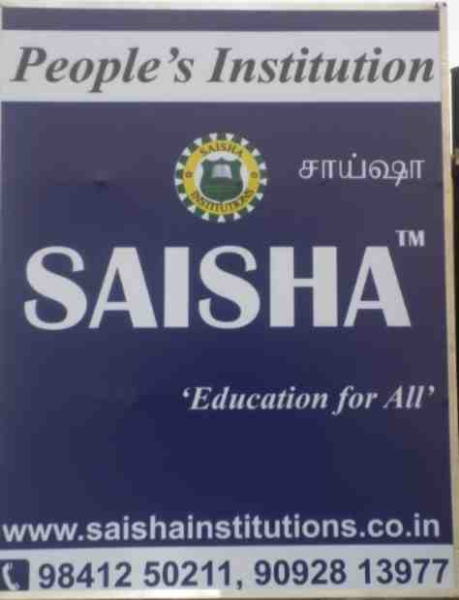 Saisha Institute of Management Studies   Madipakkam, Chennai  No: 621 Bazaar Road, Ram Nagar South, Madipakkam, Chennai - 600091