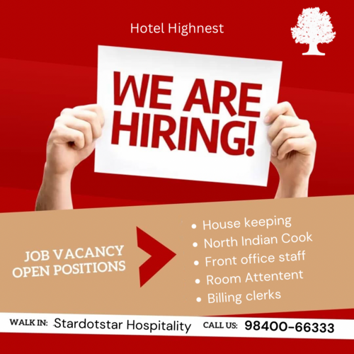 Guest service and or housekeeping Job openings