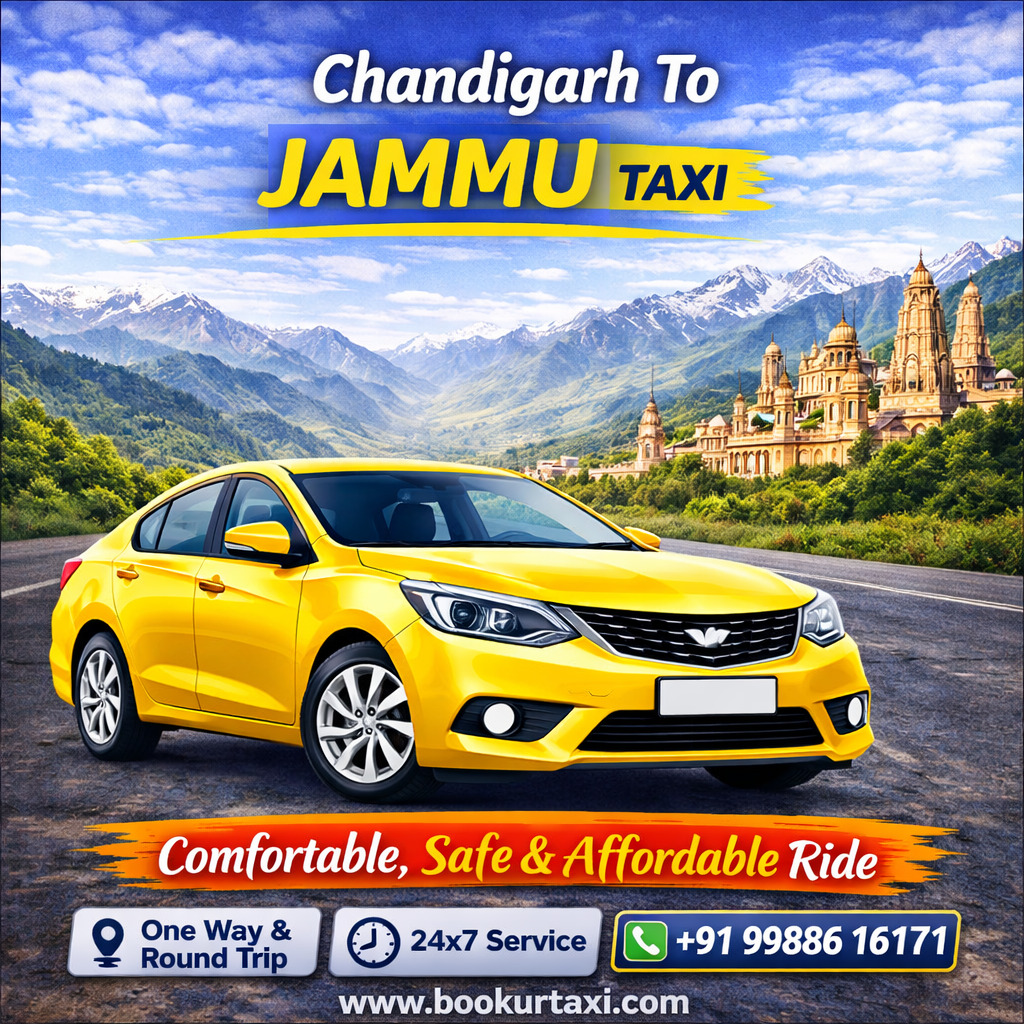 Chandigarh to jammu taxi