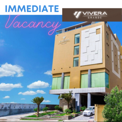 Immediate Vacancy*   Applications are invited for the following positions at  **Vivera Grande * Dindugal.Tamilnadu