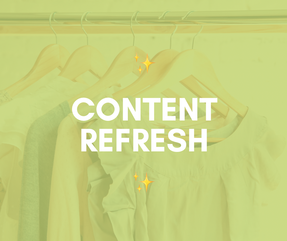 Content refresh - You don't always need to be churning out more blog posts to get more traffic.