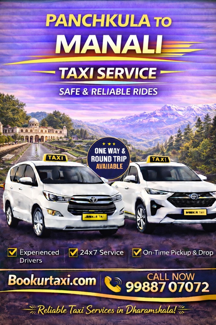 Panchkula to Manali Taxi | Booking Start ₹3825 - BookUrTaxi