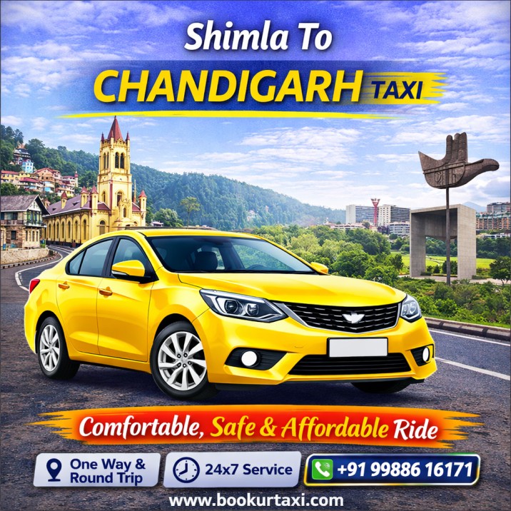 Shimla to Chandigarh Taxi | Booking - BookUrTaxi