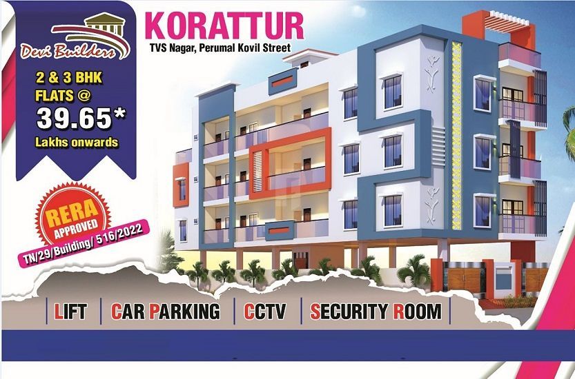 Devi Nivas  By Devi Flat Promoters Chennai Pvt Ltd   Korattur Chennai.  Near TVS Nagar & SSV Party Hall