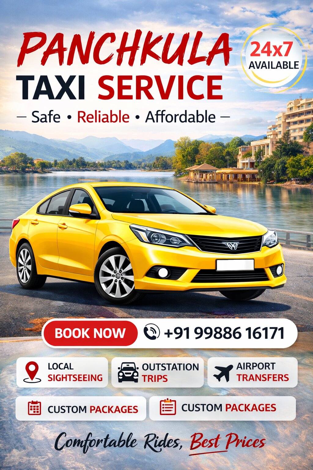 Panchkula Taxi Service | BookUrTaxi - Chandigarh & Mohali Cab Booking Now 9₹ Km