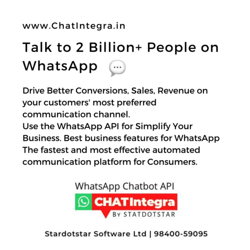 WhatsApp Business API - Developer friendly API - Chet Integra by Stardotstar Software ltd
